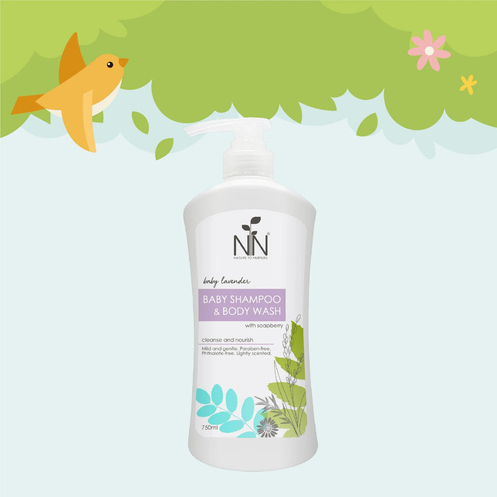 Nature to Nurture Baby LAVENDER Shampoo and Body Wash 750ml