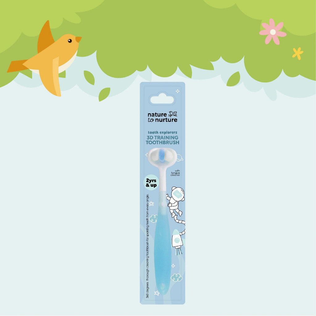Nature to Nurture Tooth Explorers 3D Training Toothbrush-BLUE