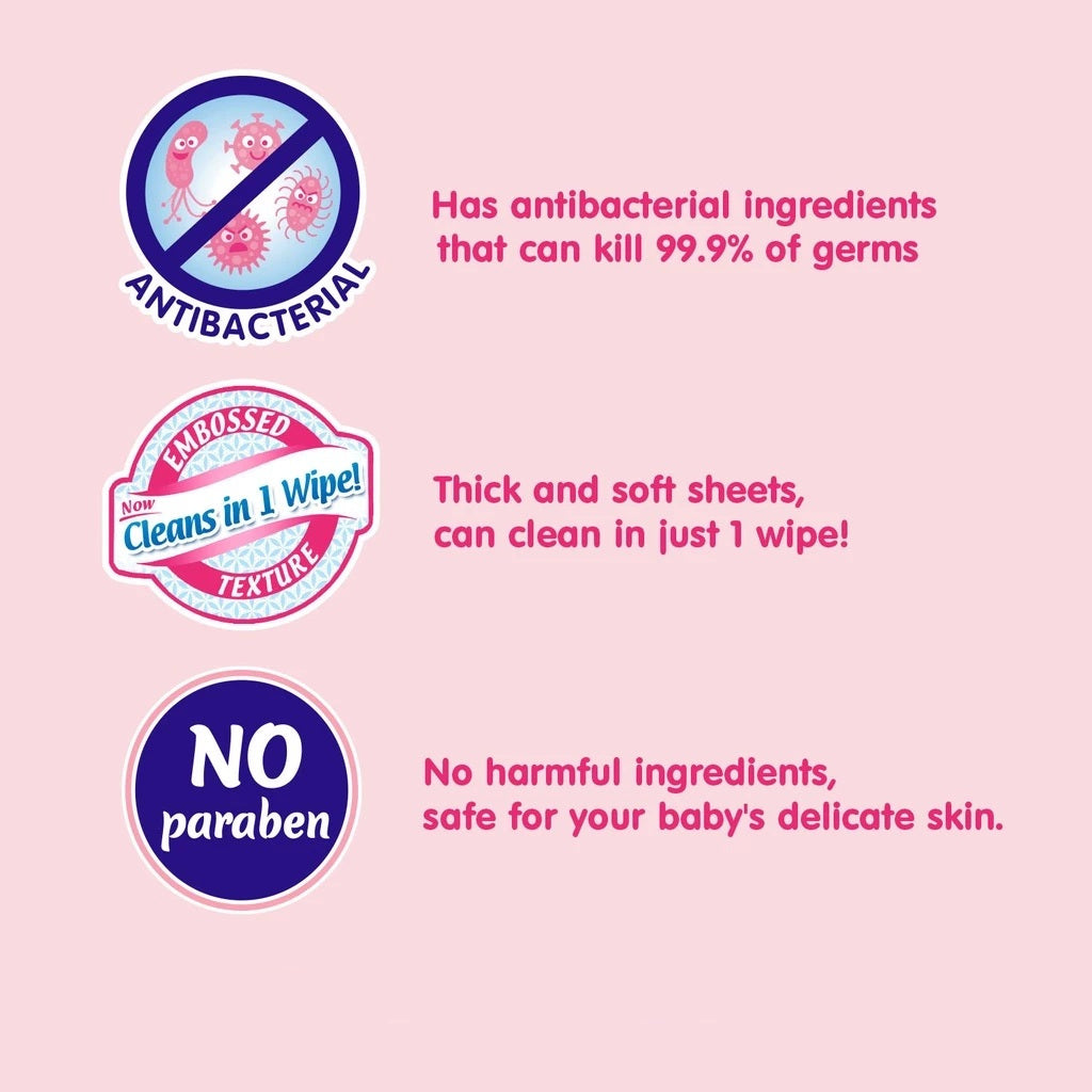 Nursy Baby Wipes Powder Scent 66 Sheets