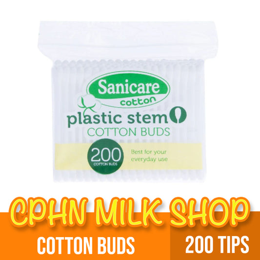 Sanicare Plastic Stem Cotton Buds 200 Tips
