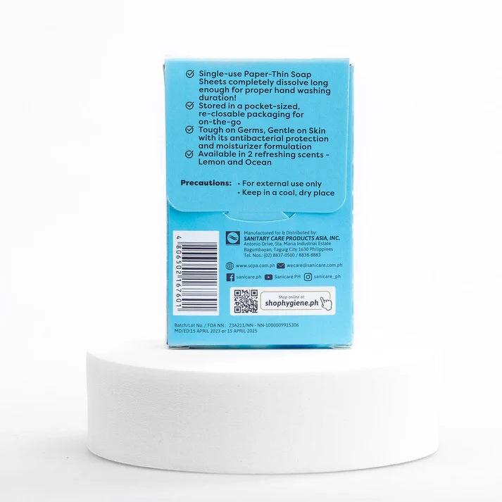 Sanicare Clean Hands Soap Thins 25 Sheets - Ocean Rush