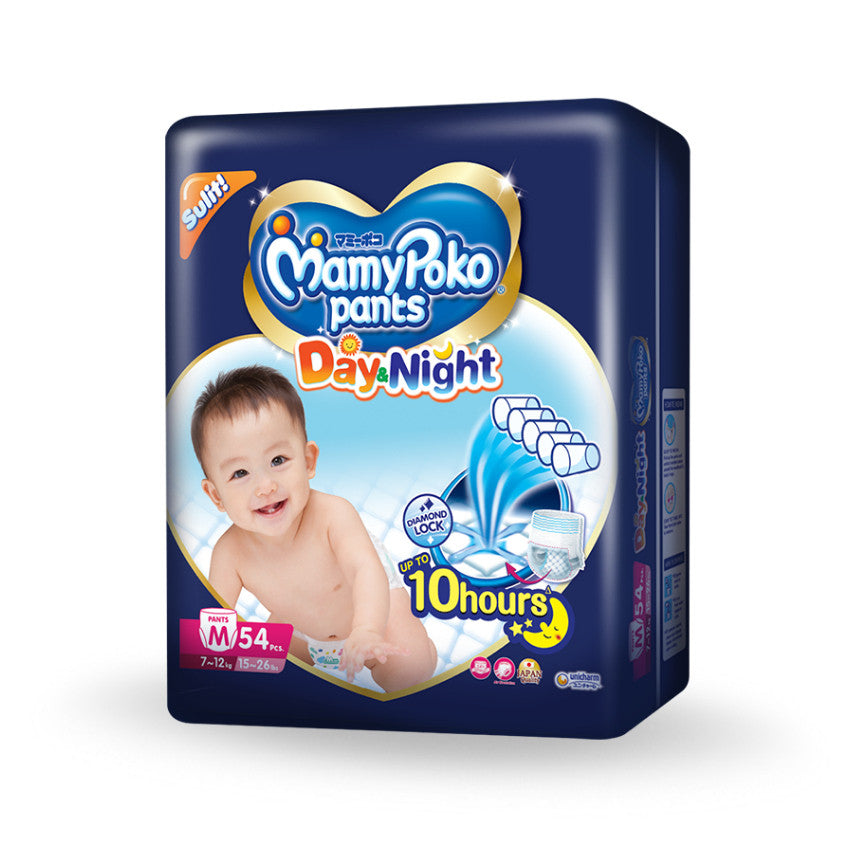 MamyPoko Day and Night Pants Baby Diapers Medium 54
