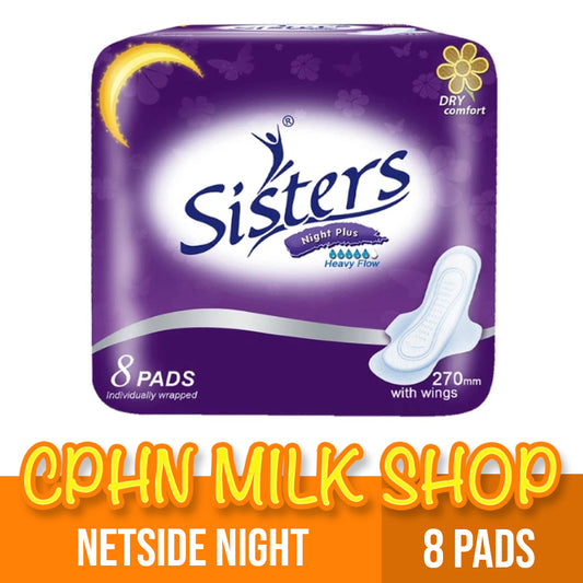 Sisters Sanitary Napkin Net Side (Night-use) 8 Pads