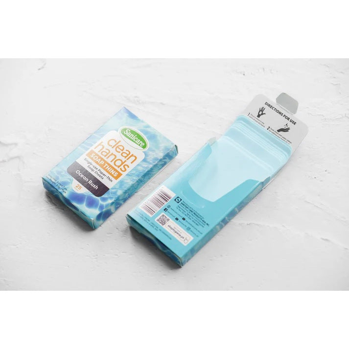 Sanicare Clean Hands Soap Thins 25 Sheets - Ocean Rush