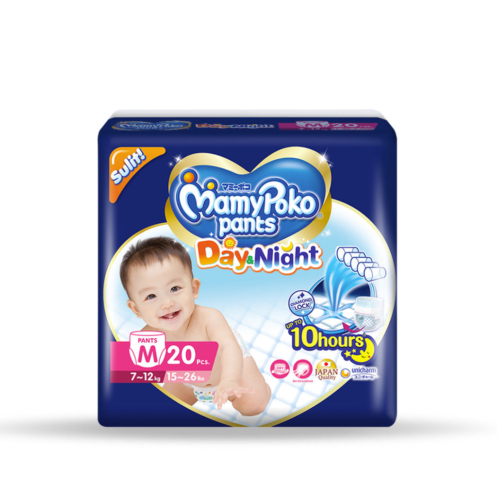 MamyPoko Day and Night Pants Baby Diapers Medium 20