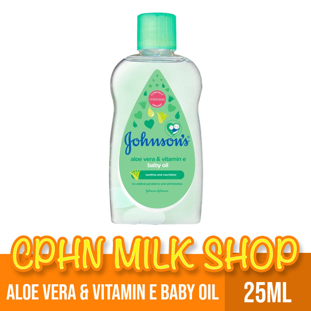 Johnson's Aloe Vera and Vitamin E Baby Oil 25ml