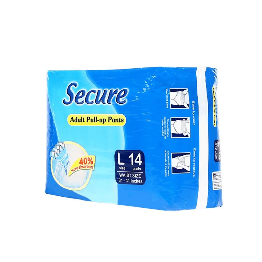 Secure Adult Diaper Pull-up Pants Large 14's - PANTS ADULT DIAPER
