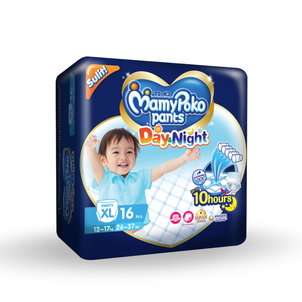 MamyPoko Day and Night Pants Baby Diapers XL 16