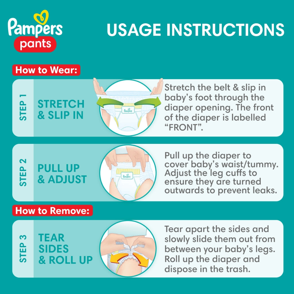 Pampers Baby Dry Pants Diapers with Rash Shield Medium 16