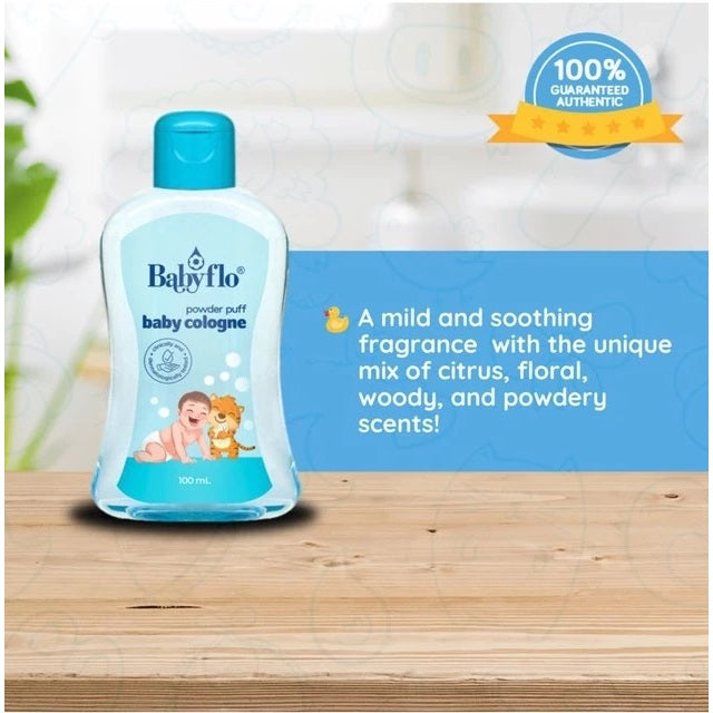 Babyflo Baby Cologne Powder Puff 100mL
