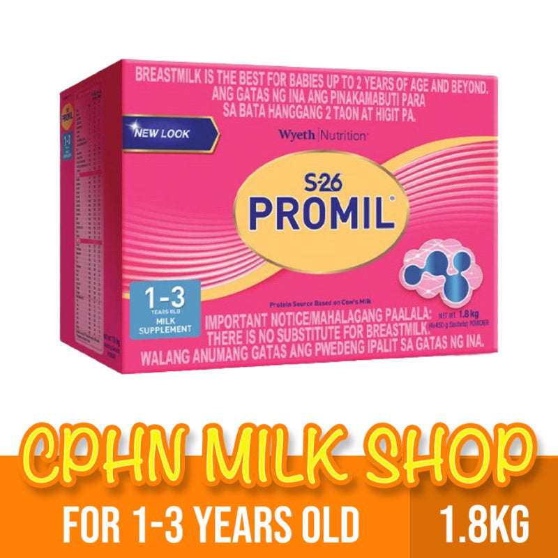 S-26 PROMIL THREE 2.4kg | 1.8kg | 1.2kg | 600g for 1-3 Years Old (Variation)
