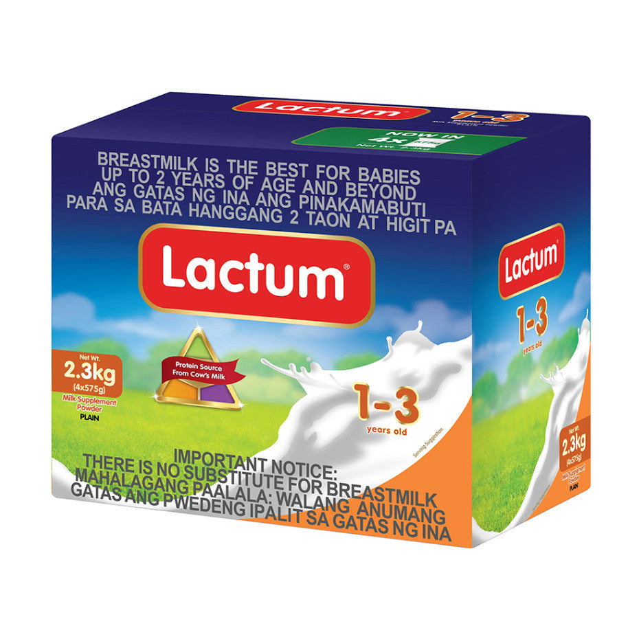 Lactum for 1-3 Years Old 2.3kg Plain Milk Supplement