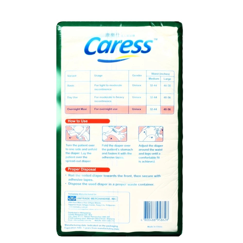 Caress Maxi Overnight Adult Diaper Large 8s
