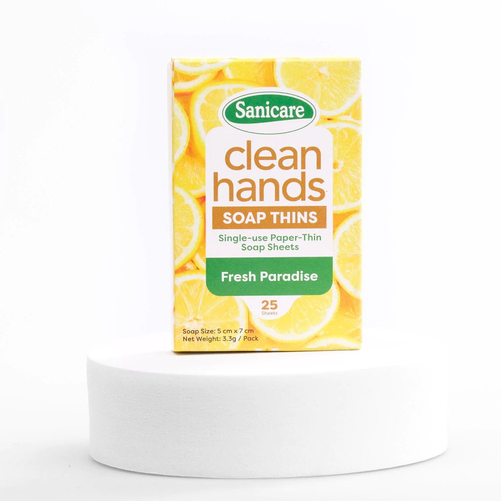 Sanicare Clean Hands Soap Thins 25 Sheets - Fresh Paradise