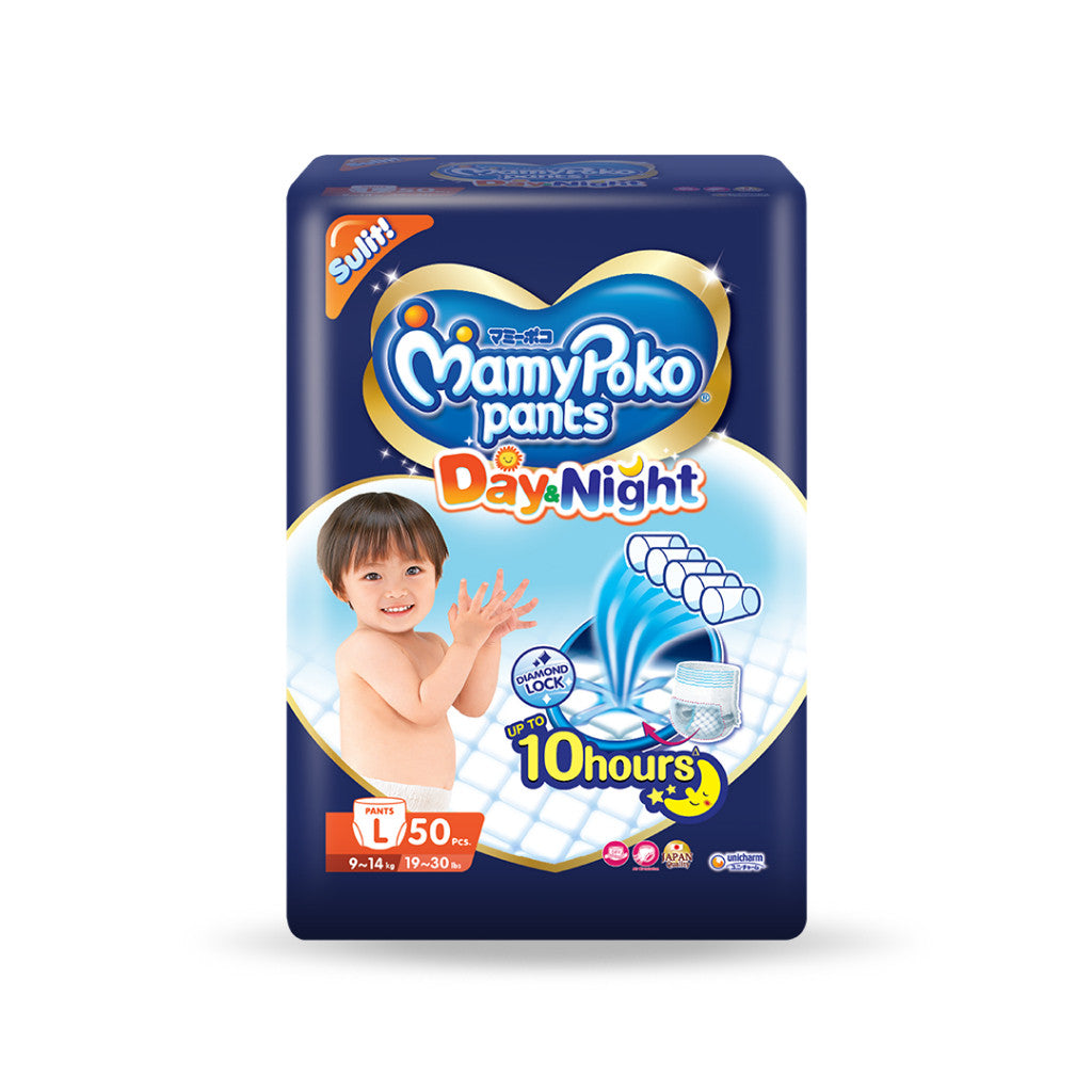 MamyPoko Day and Night Pants Baby Diapers Large 50