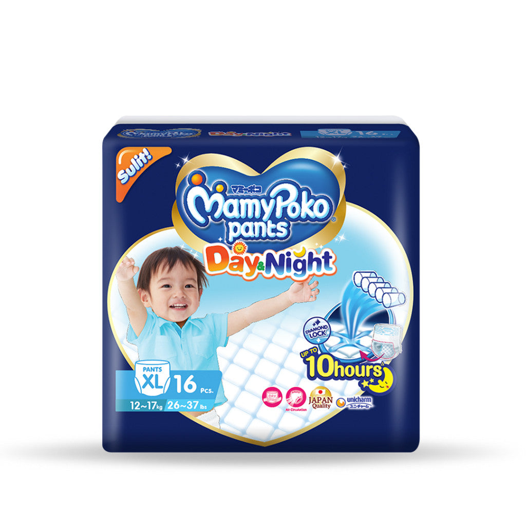 MamyPoko Day and Night Pants Baby Diapers XL 16