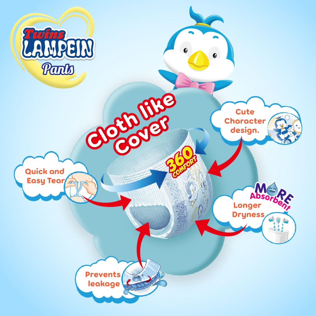 Twins Lampein Pants Baby Diapers XL 25