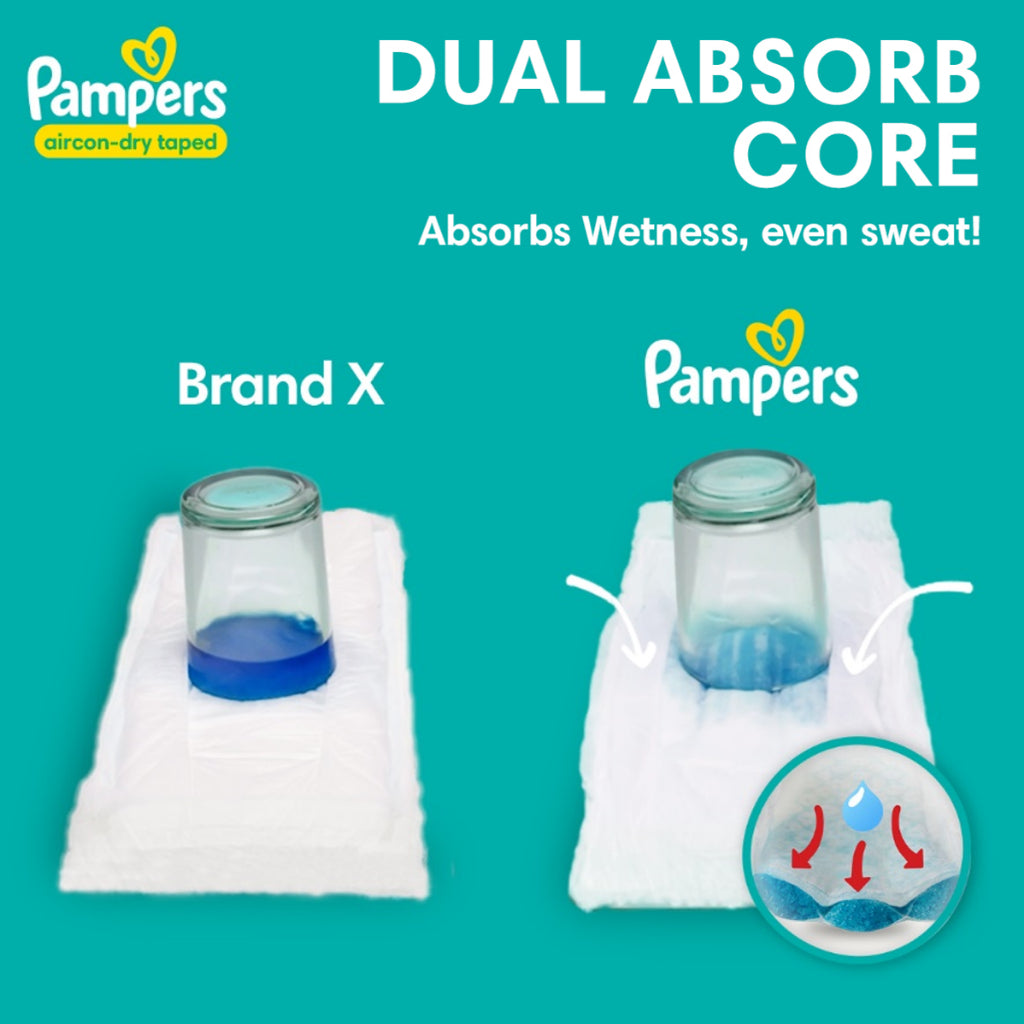 Pampers Aircon-Dry Taped Diapers Large 68