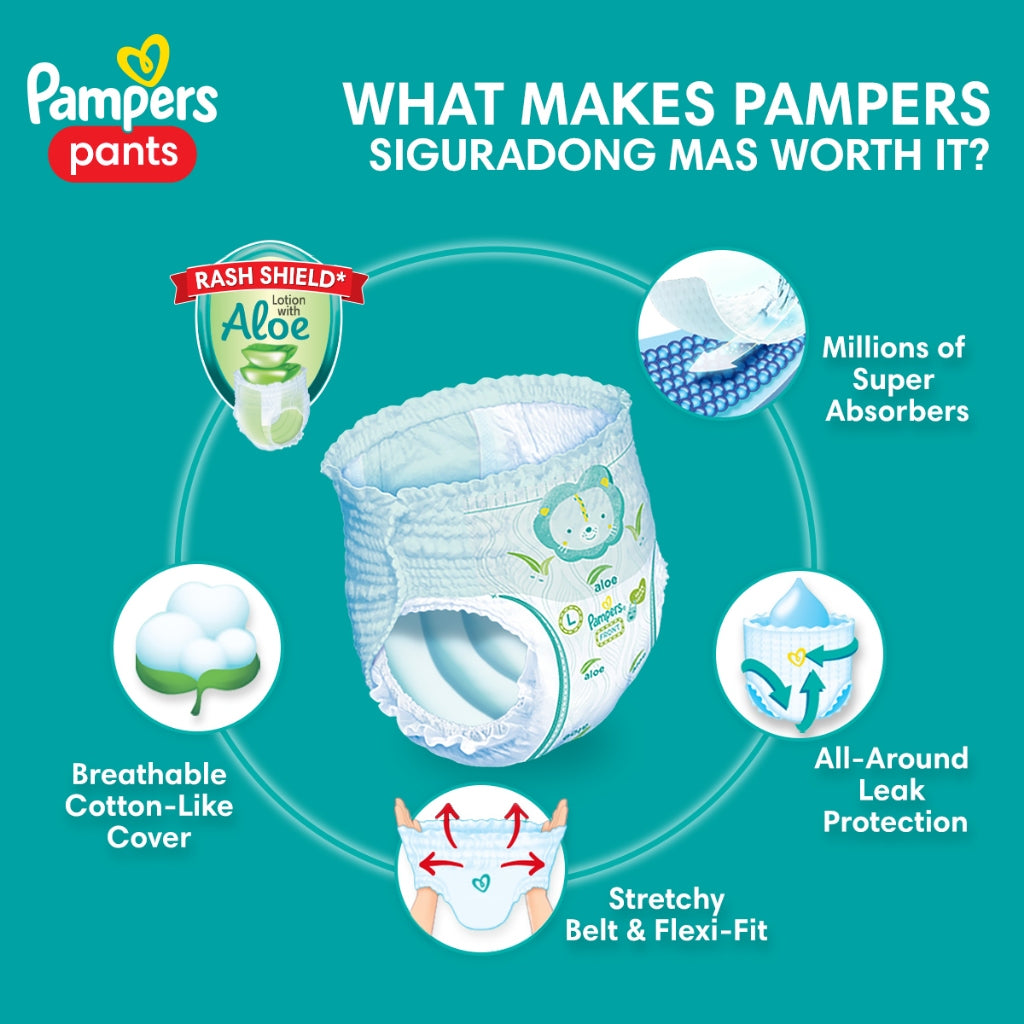Pampers Baby Dry Pants Diapers with Rash Shield XL 12
