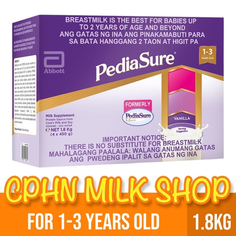 Pediasure Vanilla 2.22kg | 1.6kg | 800g | 370g for 1-3 Years Old (Variation)