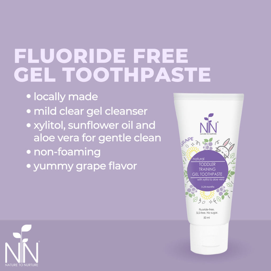 Nature to Nurture Toddler Training Toothpaste 50ml (3-24 mos) - GRAPE FLAVOR