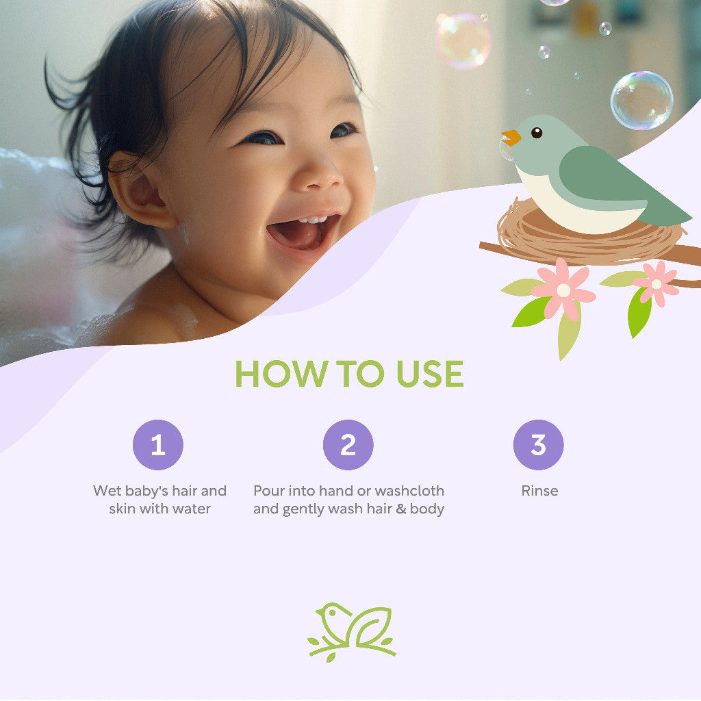 Nature to Nurture Baby LAVENDER Shampoo and Body Wash 750ml