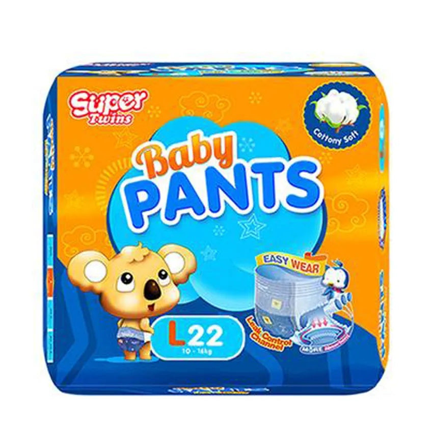 Super Twins Pants Baby Diaper Large 22 - PANTS