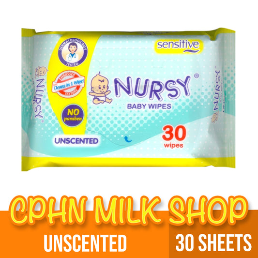 Nursy Baby Wipes Unscented 30 Sheets