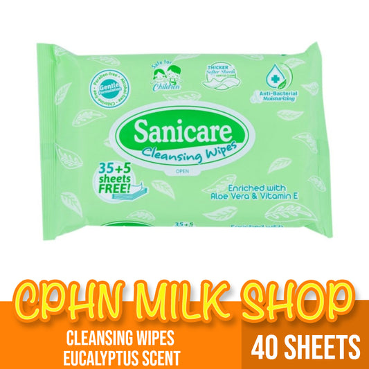 Sanicare Cleansing Wipes 40 Sheets - Eucalyptus Scent
