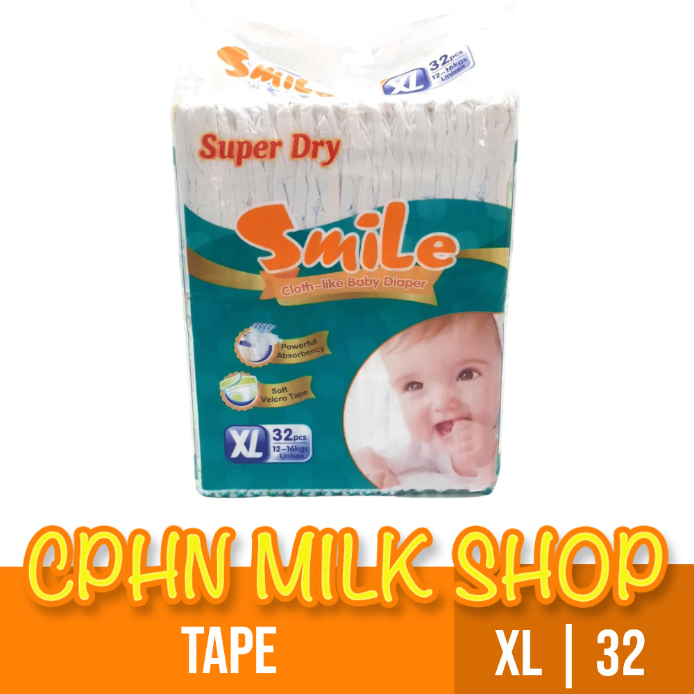 Smile Cloth-like Tape Baby Diapers XL 32