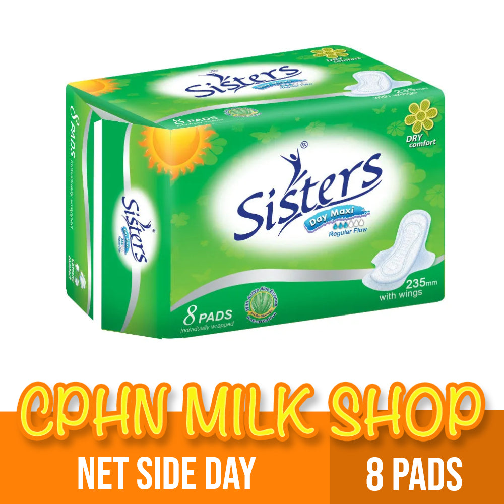 Sisters Sanitary Napkin Net Side (Day-use) 8 Pads