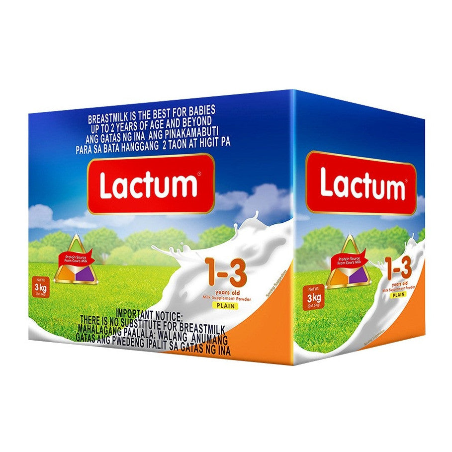 Lactum for 1-3 Years Old 3kg Plain Milk Supplement
