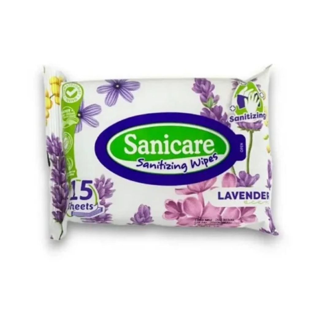 Sanicare Sanitizing Wipes 15 Sheets - Lavender Scent