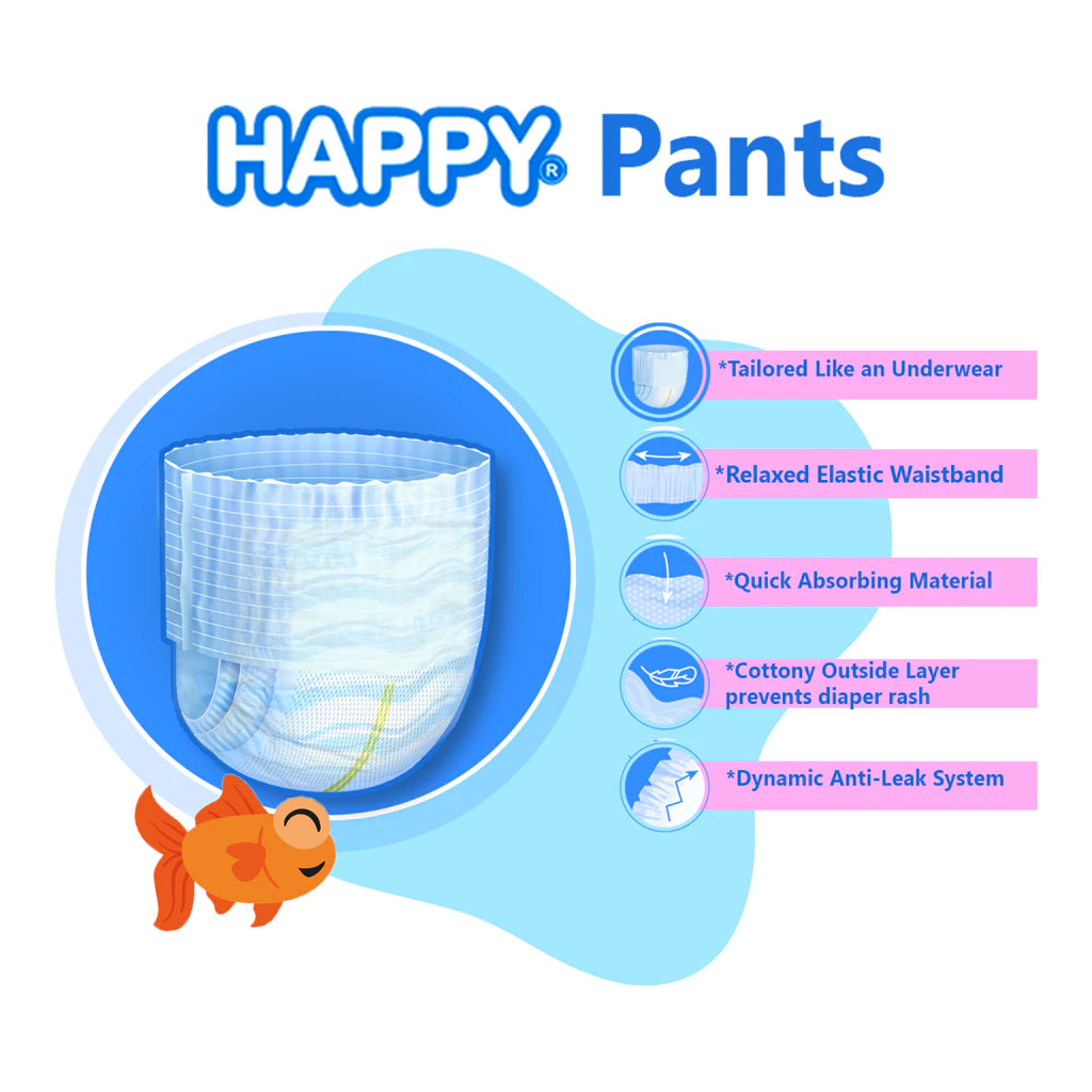 Happy Pants Baby Diapers XL 24