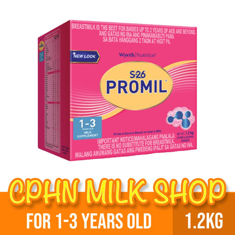 S-26 PROMIL THREE 2.4kg | 1.8kg | 1.2kg | 600g for 1-3 Years Old (Variation)