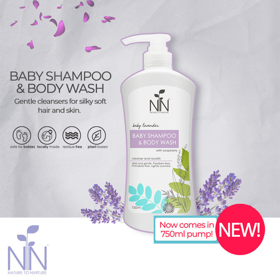 Nature to Nurture Baby LAVENDER Shampoo and Body Wash 750ml