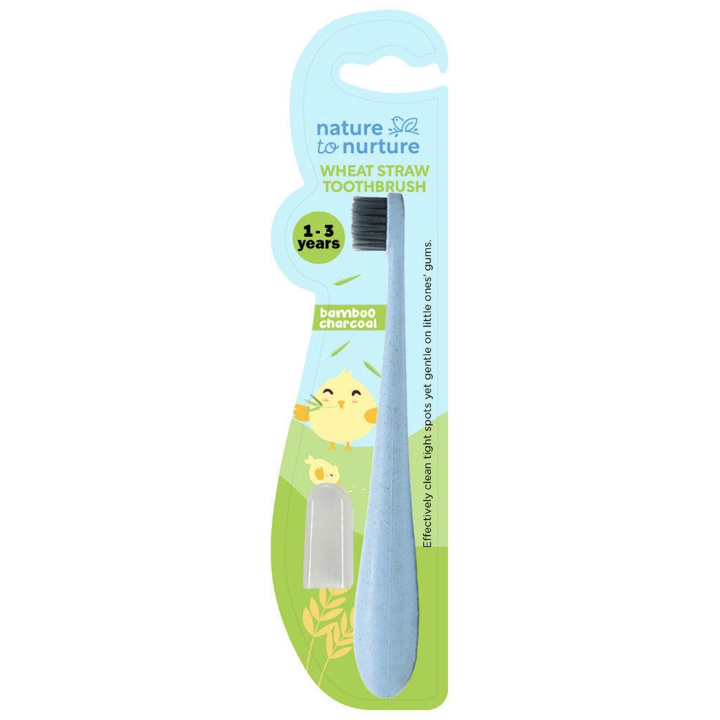 Nature to Nurture Wheat Straw Bamboo Charcoal Toothbrush-BLUE