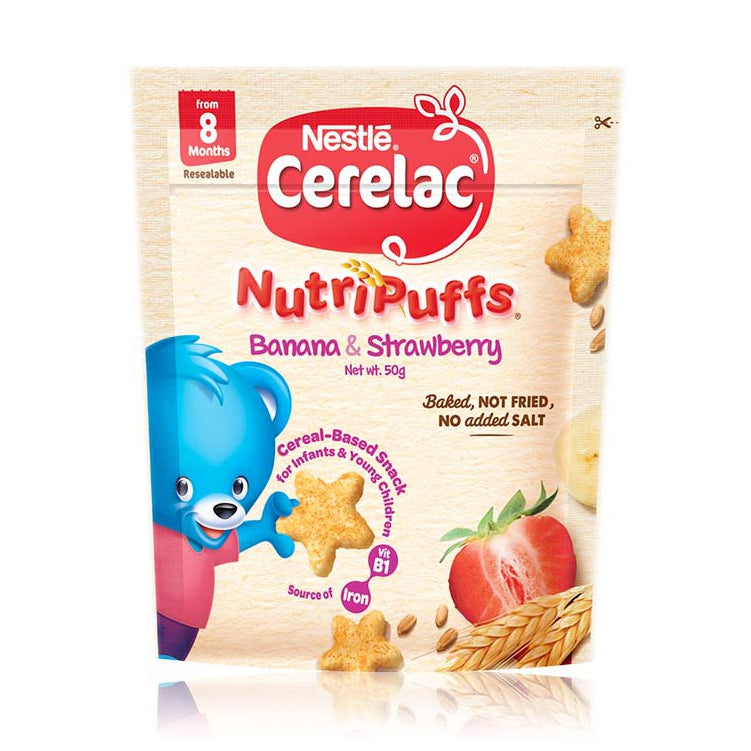 CERELAC Nutripuffs Strawberry 50g