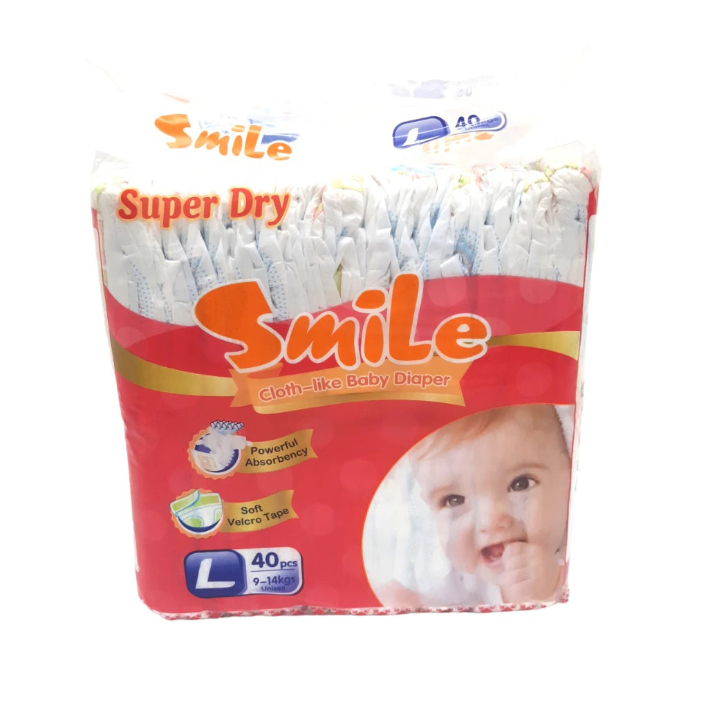 Smile Cloth-like Tape Baby Diapers Large 40