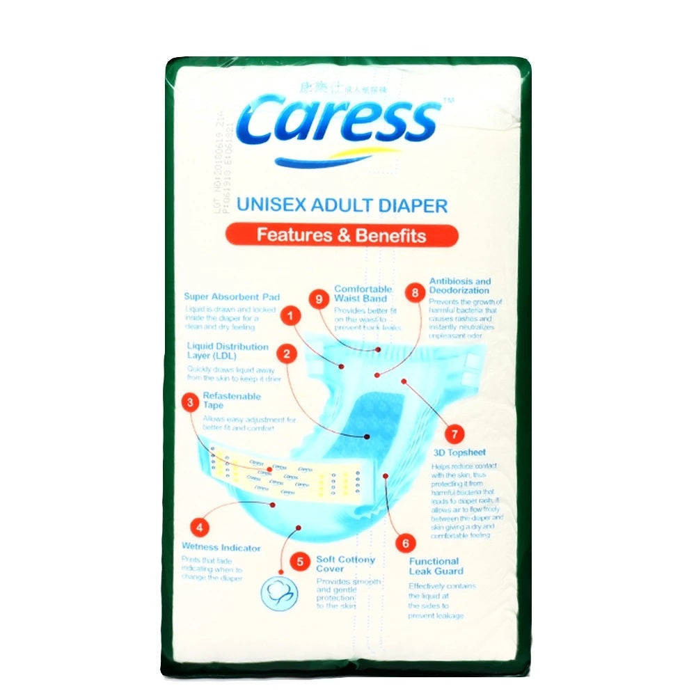 Caress Maxi Overnight Adult Diaper Large 8s