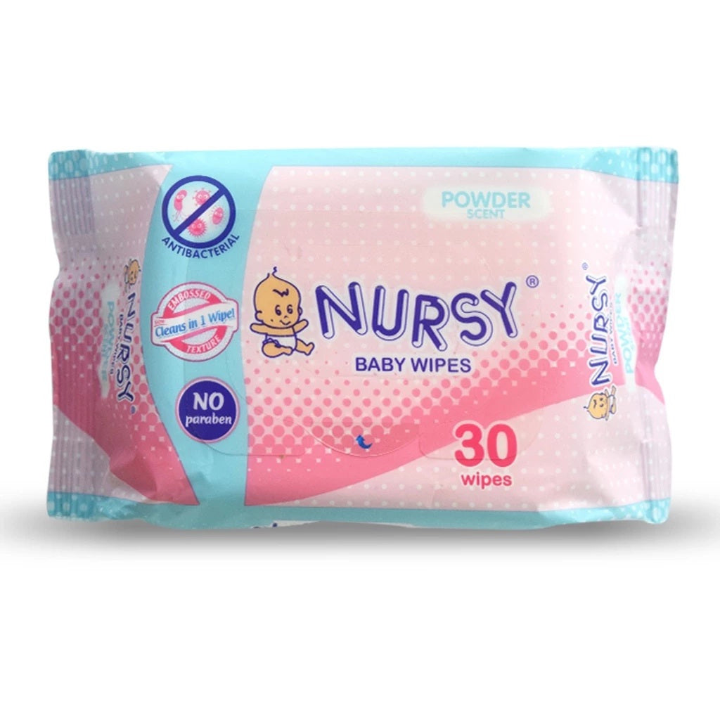 Nursy Baby Wipes Powder Scent 30 Sheets