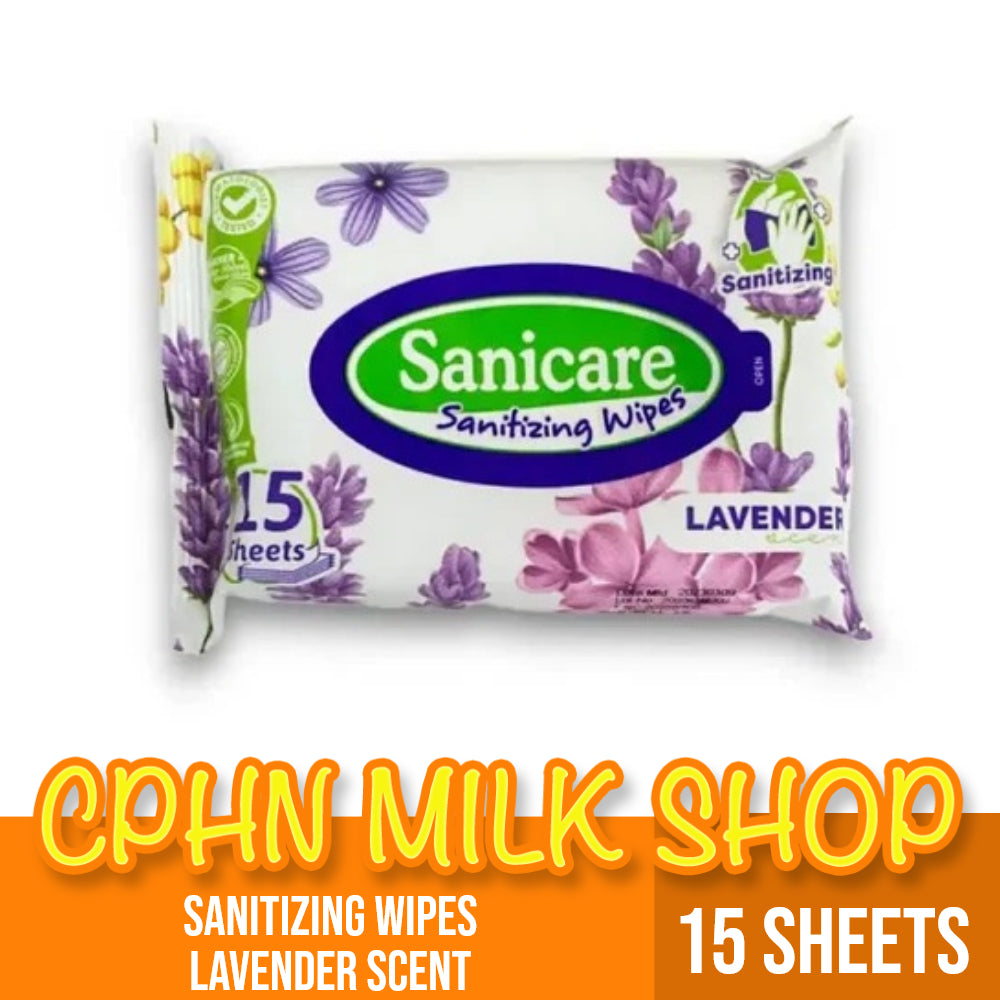 Sanicare Sanitizing Wipes 15 Sheets - Lavender Scent