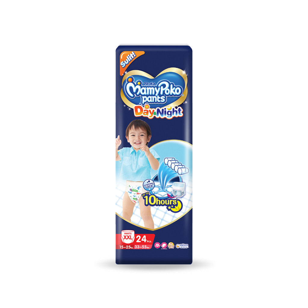 MamyPoko Day and Night Pants Baby Diaper XXL 24
