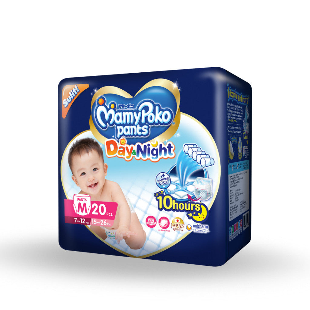 MamyPoko Day and Night Pants Baby Diapers Medium 20