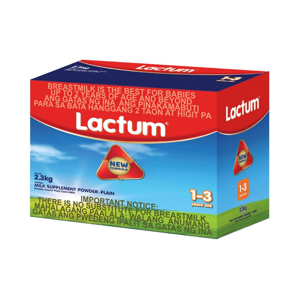 Lactum for 1-3 Years Old 2.3kg Plain Milk Supplement