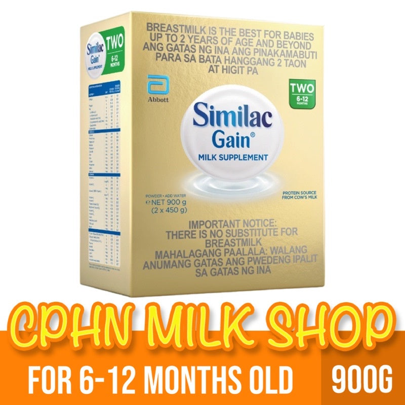 Similac Gain 2.4kg | 1.8kg | 1.2kg | 900g | 400g for 6-12 Months Old (Variation)