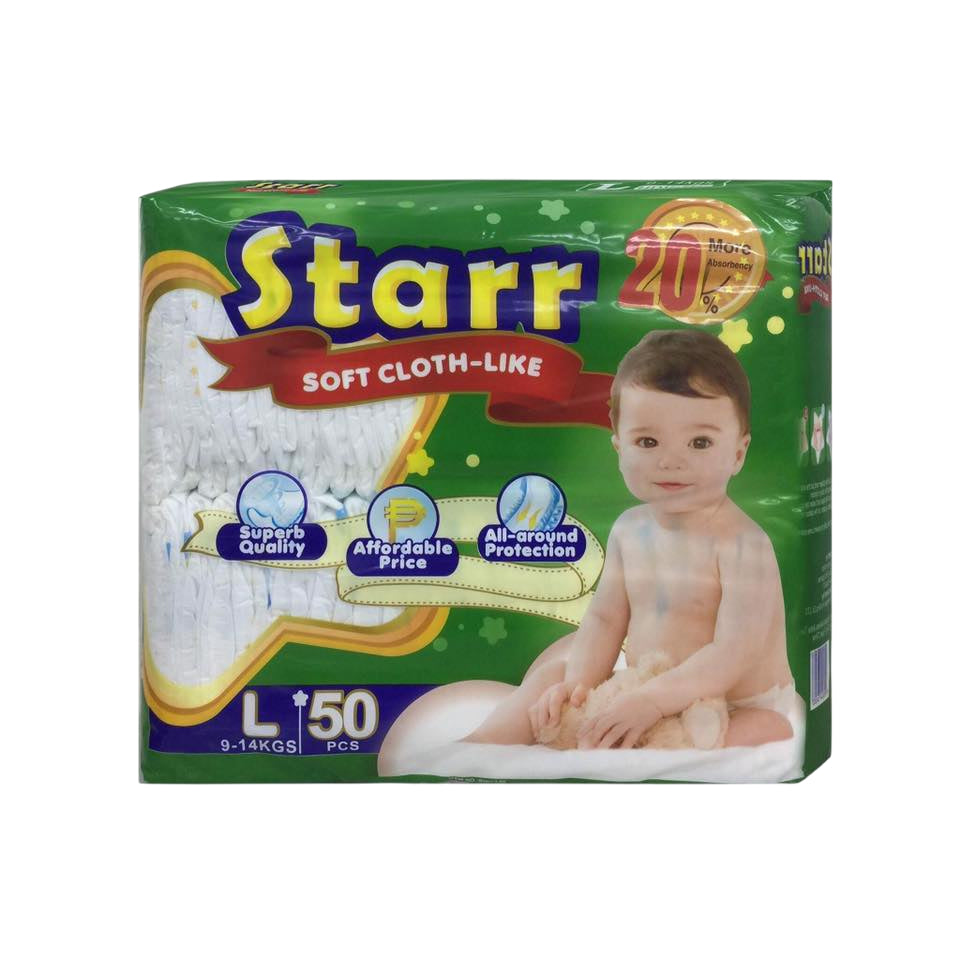 Starr Soft Cloth-Like Pants Baby Diapers Large 50