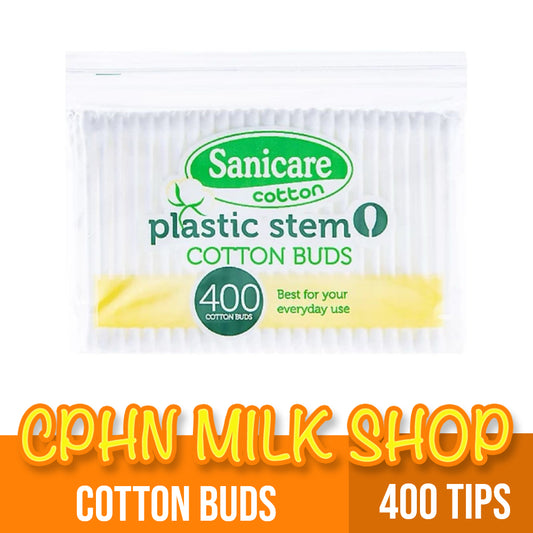 Sanicare Plastic Stem Cotton Buds 400 Tips