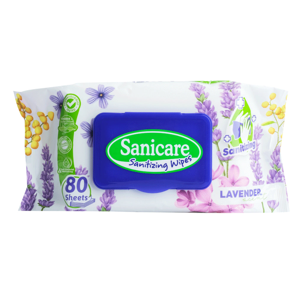 Sanicare Sanitizing Wipes 80 Sheets - Lavender Scent