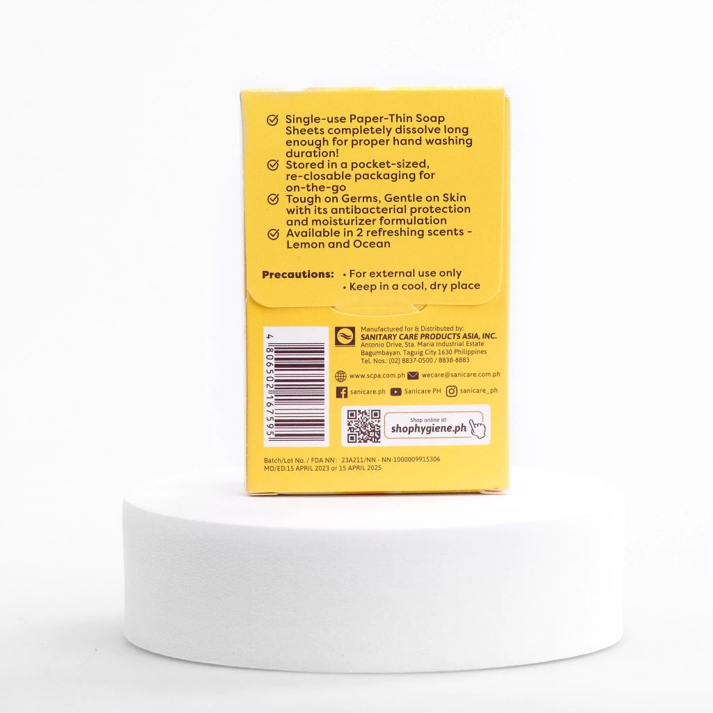 Sanicare Clean Hands Soap Thins 25 Sheets - Fresh Paradise